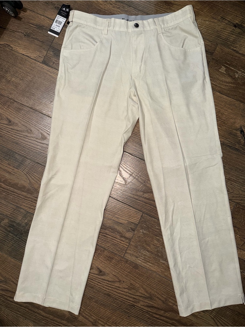 adidas Men's Cream climalite Golf Pants